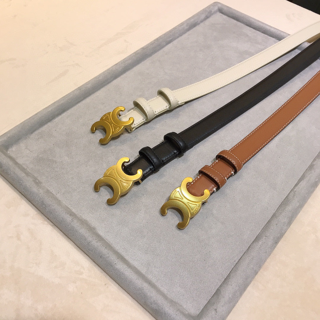 Reversible Taurillon Leather Belt : 2.5 CM
