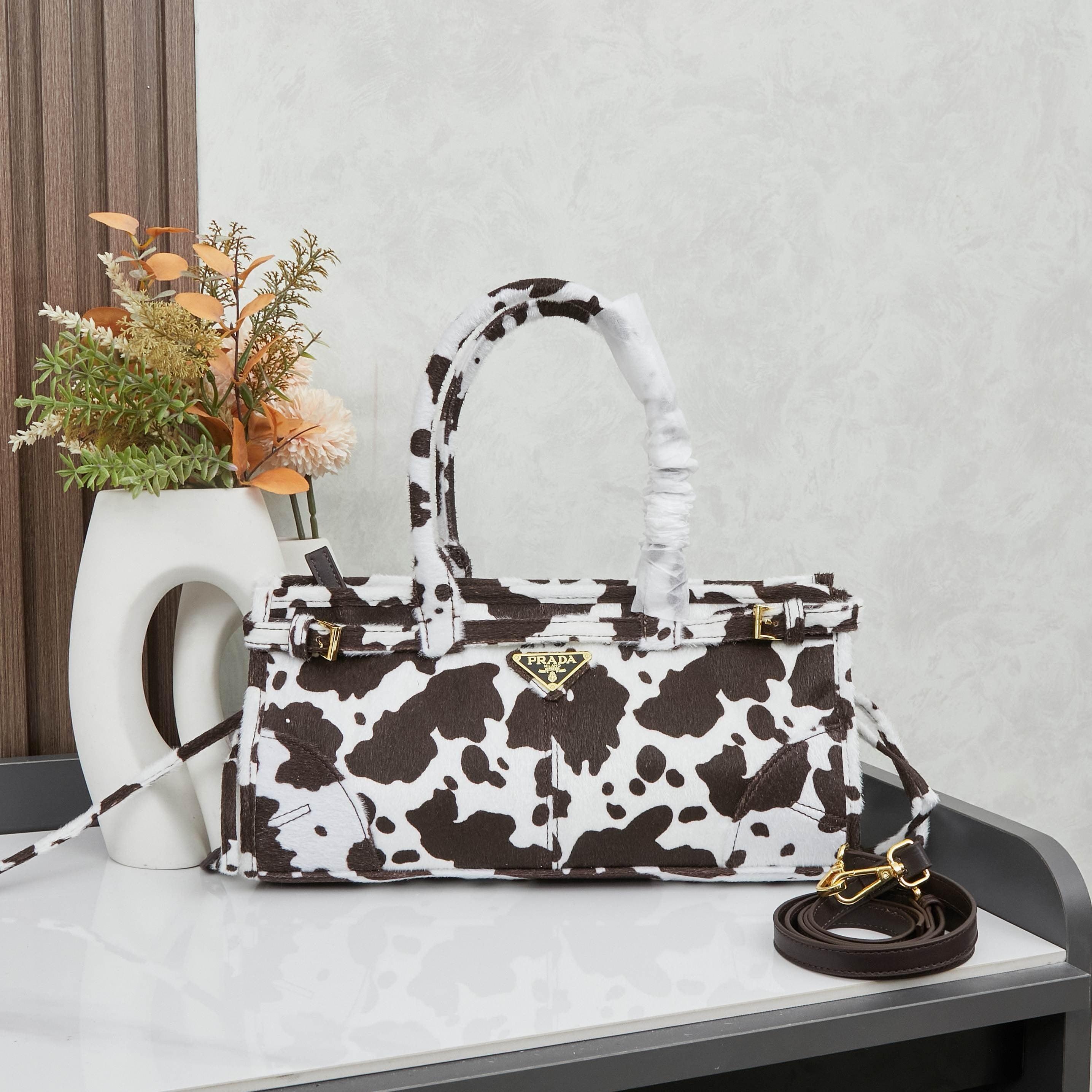 Cowprint Leather Handbag