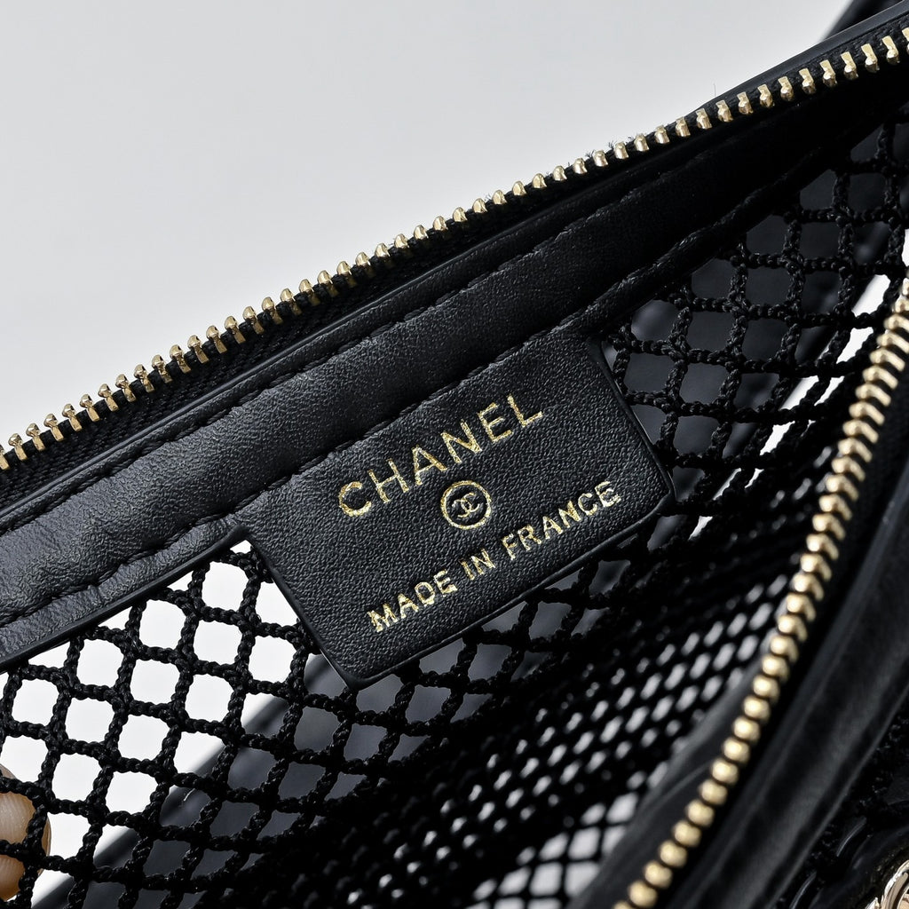 Mesh & Leather Chain Bag