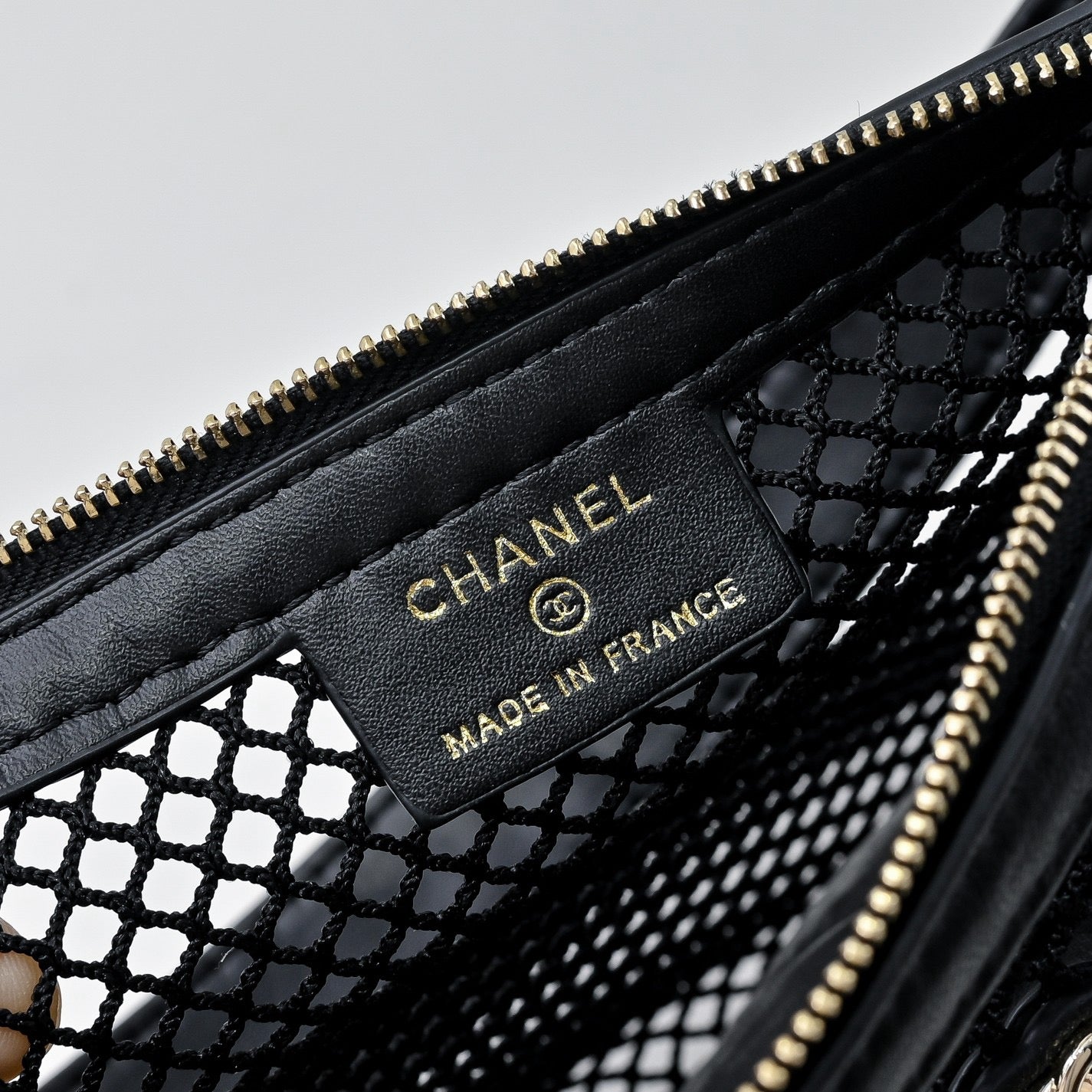 Mesh & Leather Chain Bag