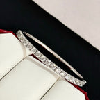 Elegant Diamond-Style Panther Bangle ✨
