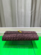 Suede & Nappa Leather Evening Top-Handle Bag