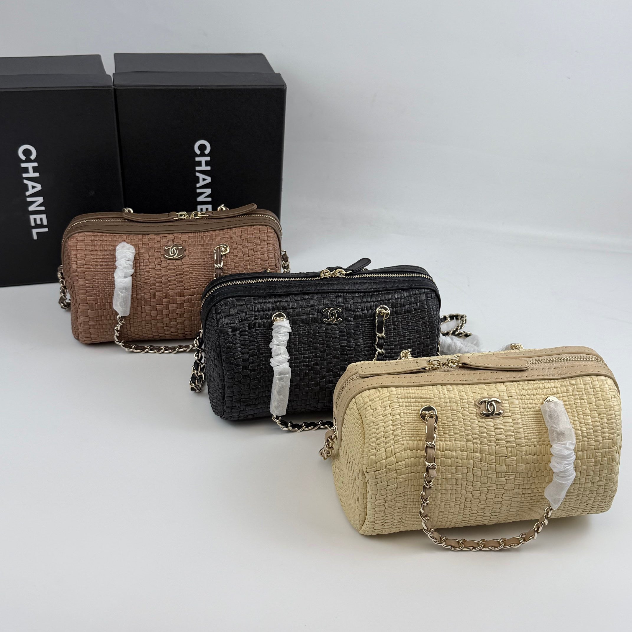 Raffia Bowling Bag | Woven Summer Shoulder Bag