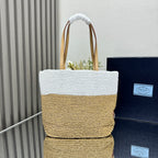 Woven Raffia Tote Bag - (Premium Quality)