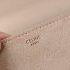 Premium Apricot Flap Shoulder Bag – Suede Finish (Large Size)