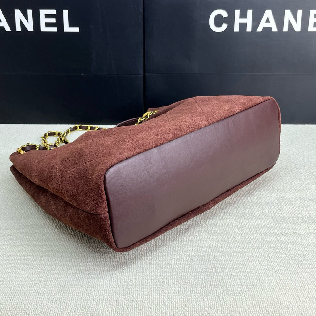 Quilted Suede shoulder bag