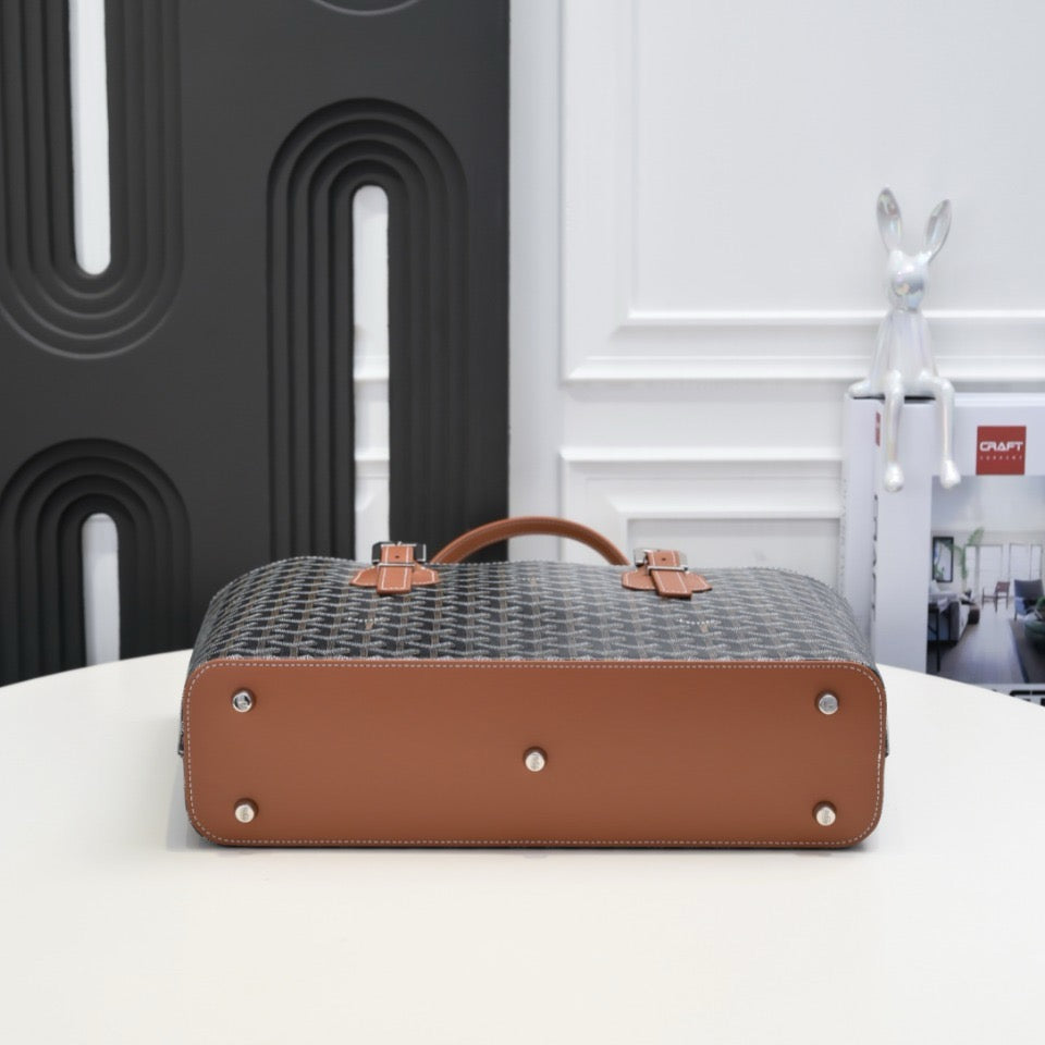 Vintage Tote Bag | Double Zip Design & Adjustable Handles