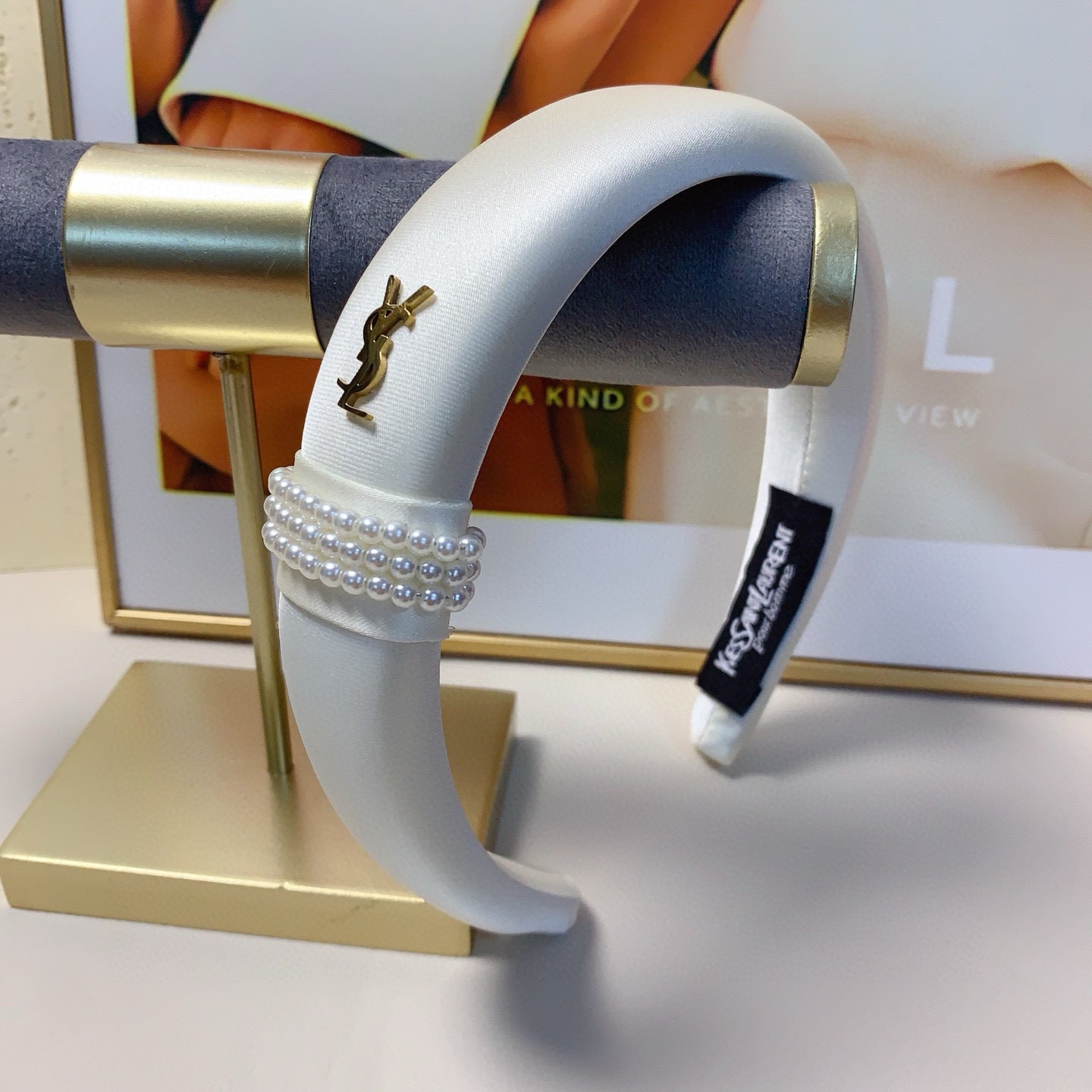 Luxury Wide Logo Headband — Elegant & Versatile