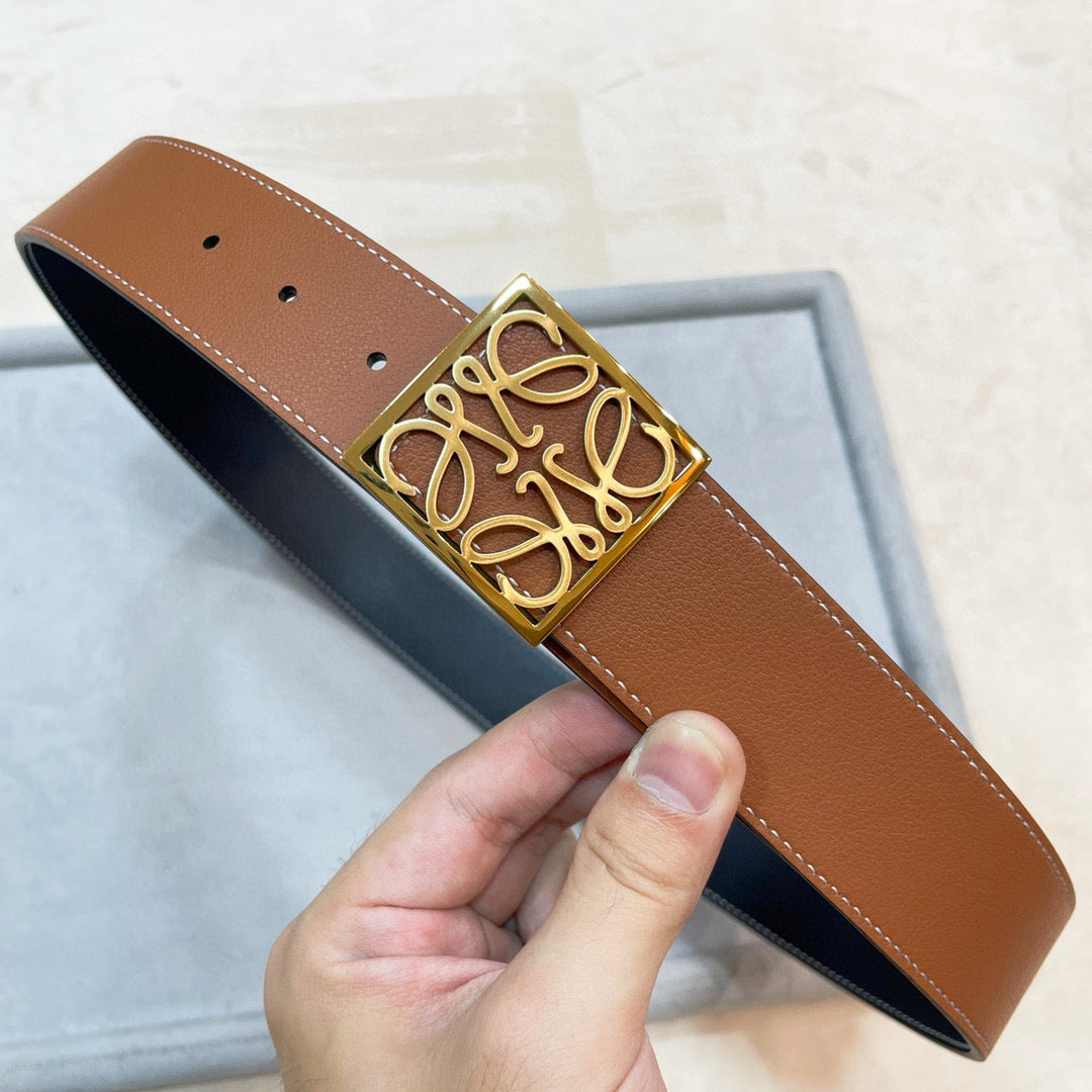 3.8 cm Reversible Calfskin Belt