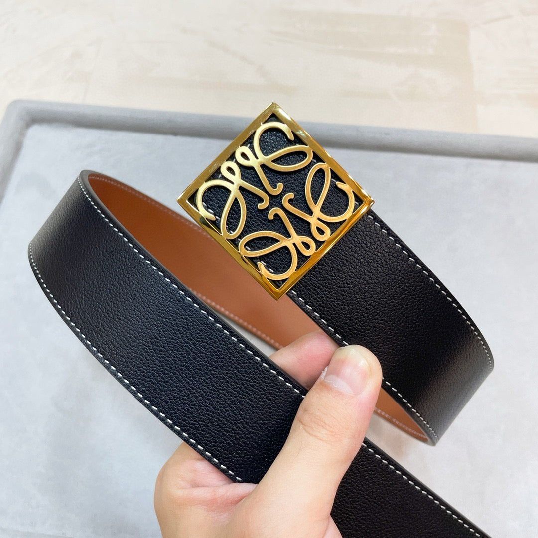 3.8 cm Reversible Calfskin Belt