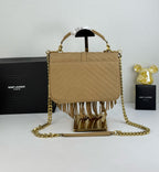 Monogram Tassel Shoulder Bag | Suede Finish