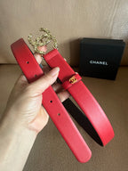 Classic Double Logo Chain Belt (Red)