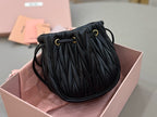 Matelassé Drawstring Cloud Pouch