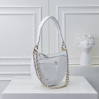 Mesh & Leather Chain Bag
