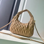 Medium Quilted Leather Handbag – Matelassé Texture, 29cm