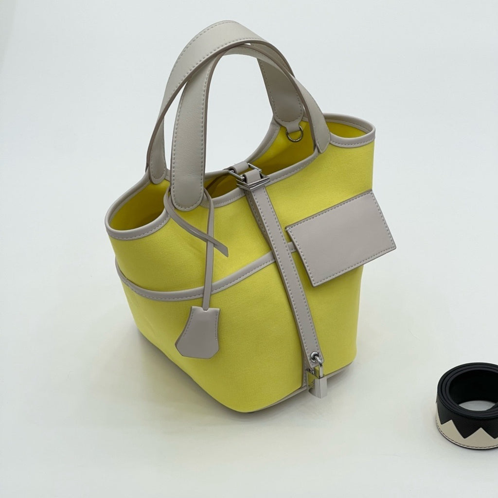Cow Leather Two-Way Tote Bag – 18 × 14 × 19 cm