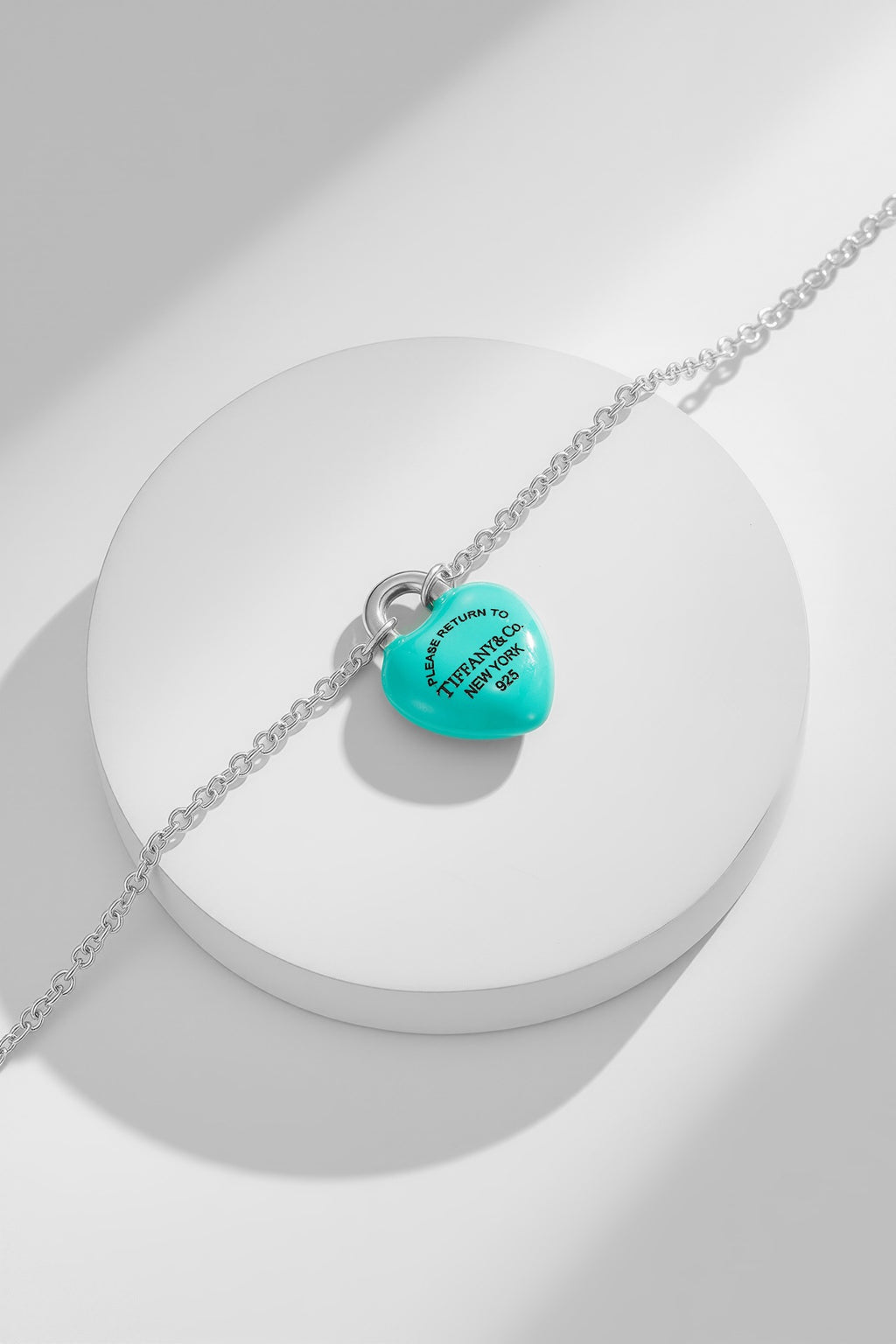 Bracelet \ Full Heart Blue Enamel Pendant