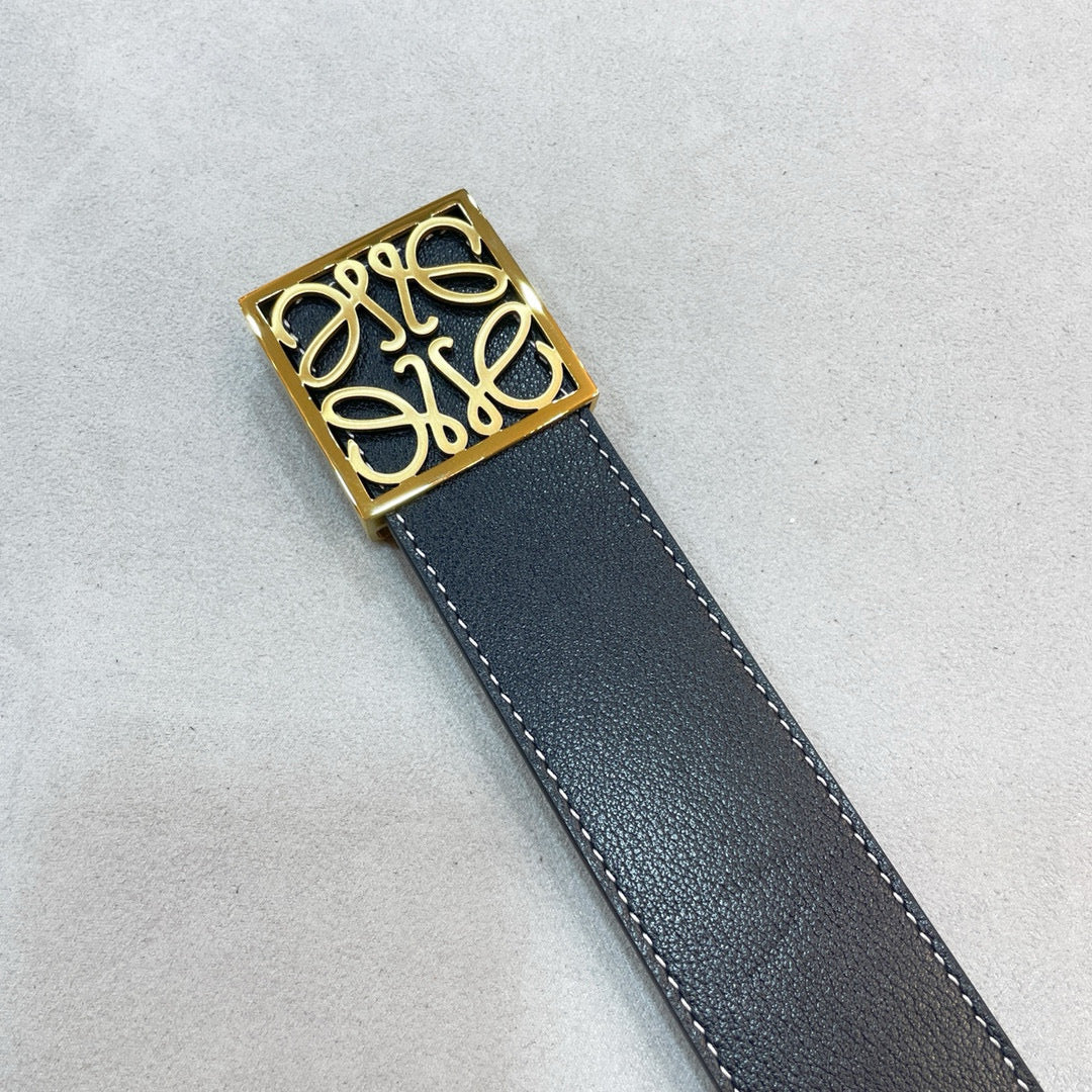 3.8 cm Reversible Calfskin Belt