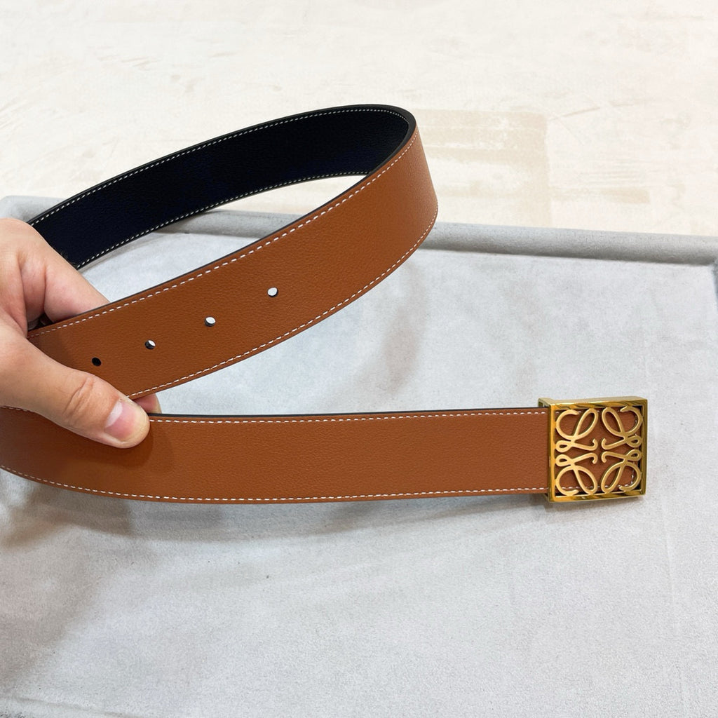 3.8 cm Reversible Calfskin Belt