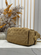 Small Hobo Shoulder Bag – Fine Grain Textured Leather, 26×30cm