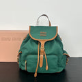 Large Canvas & Leather Backpack – Collegiate Style, 29.5cm