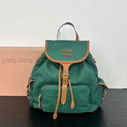Large Canvas & Leather Backpack – Collegiate Style, 29.5cm