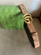 Suede-Finish Leather Belt — Retro Metal Buckle