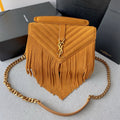 Monogram Messenger Bag | Suede with Tassel Accent