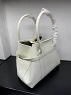 Premium Leather Vintage-Style Top-Handle Tote Bag