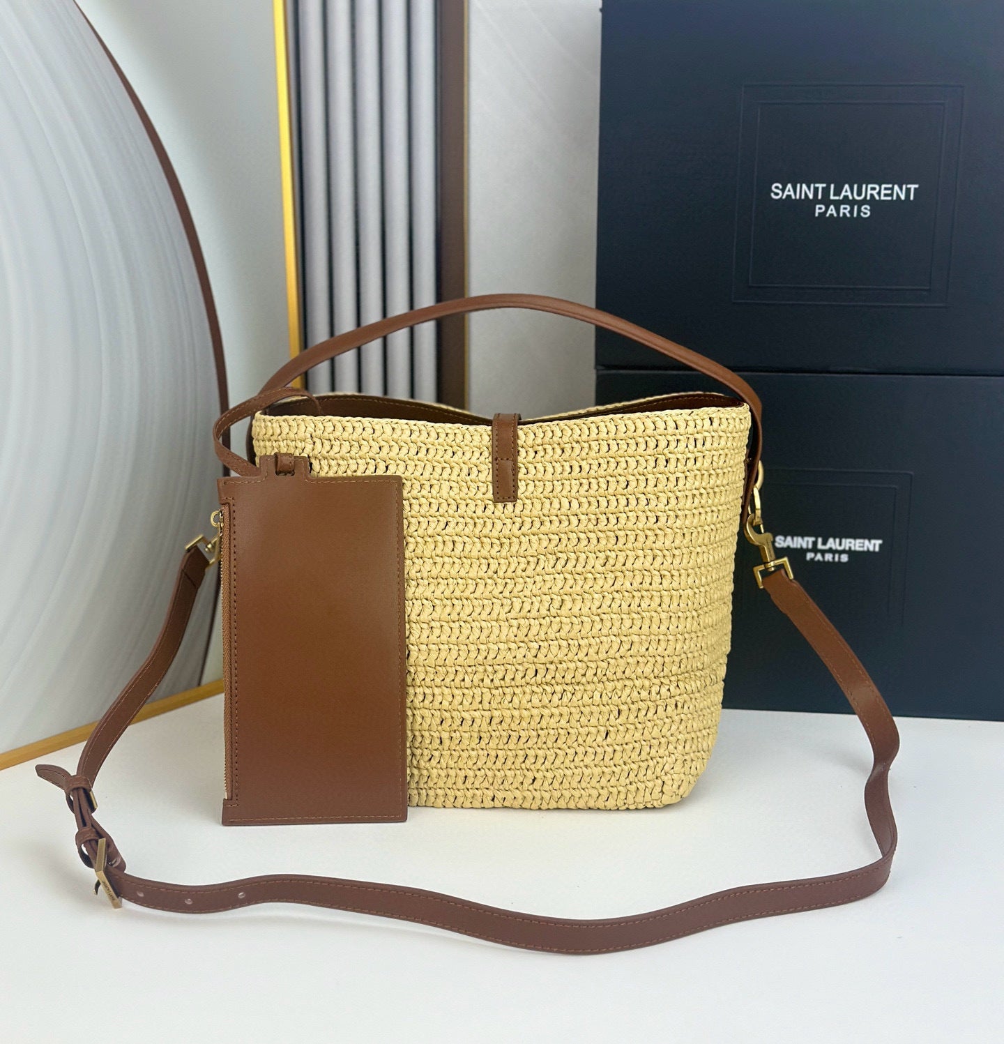 Summer Woven Bucket Bag
