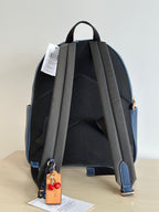 Denim Monogram Backpack, Classic Everyday Style