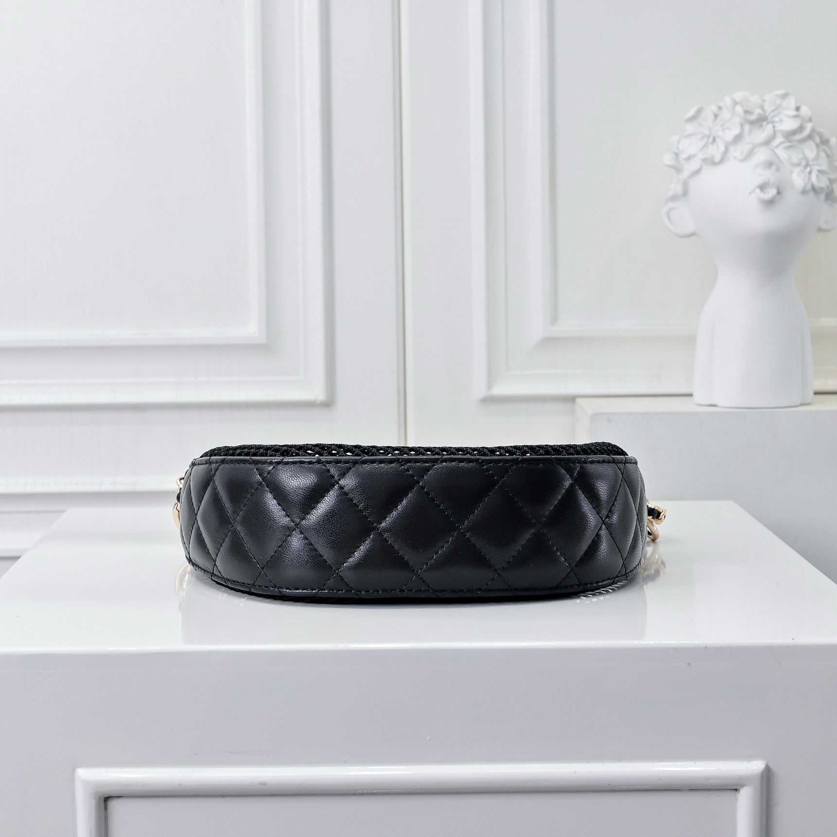 Mesh & Leather Chain Bag
