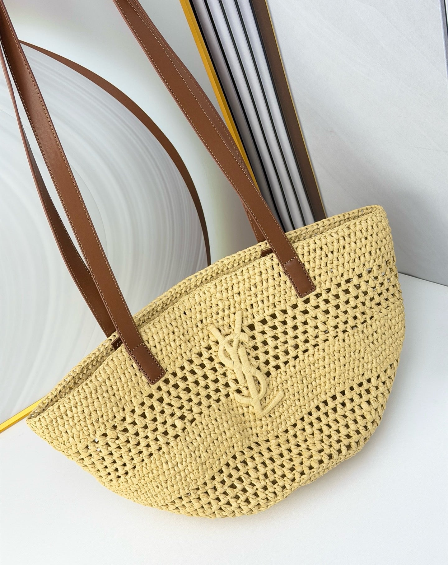 Raffia Woven Basket Bag | Embroidered Straw Tote