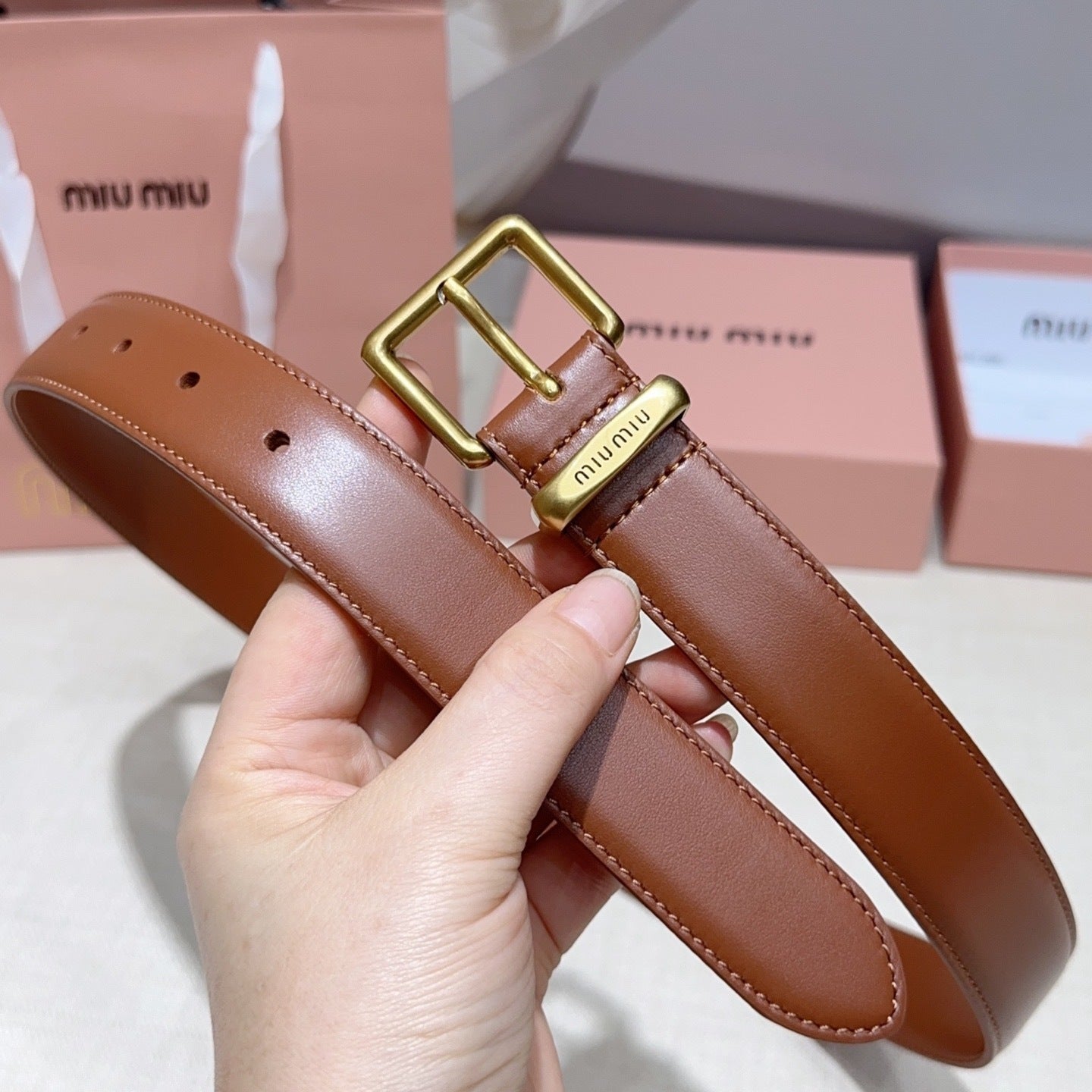 3.0cm Double-Sided Genuine Leather Belt