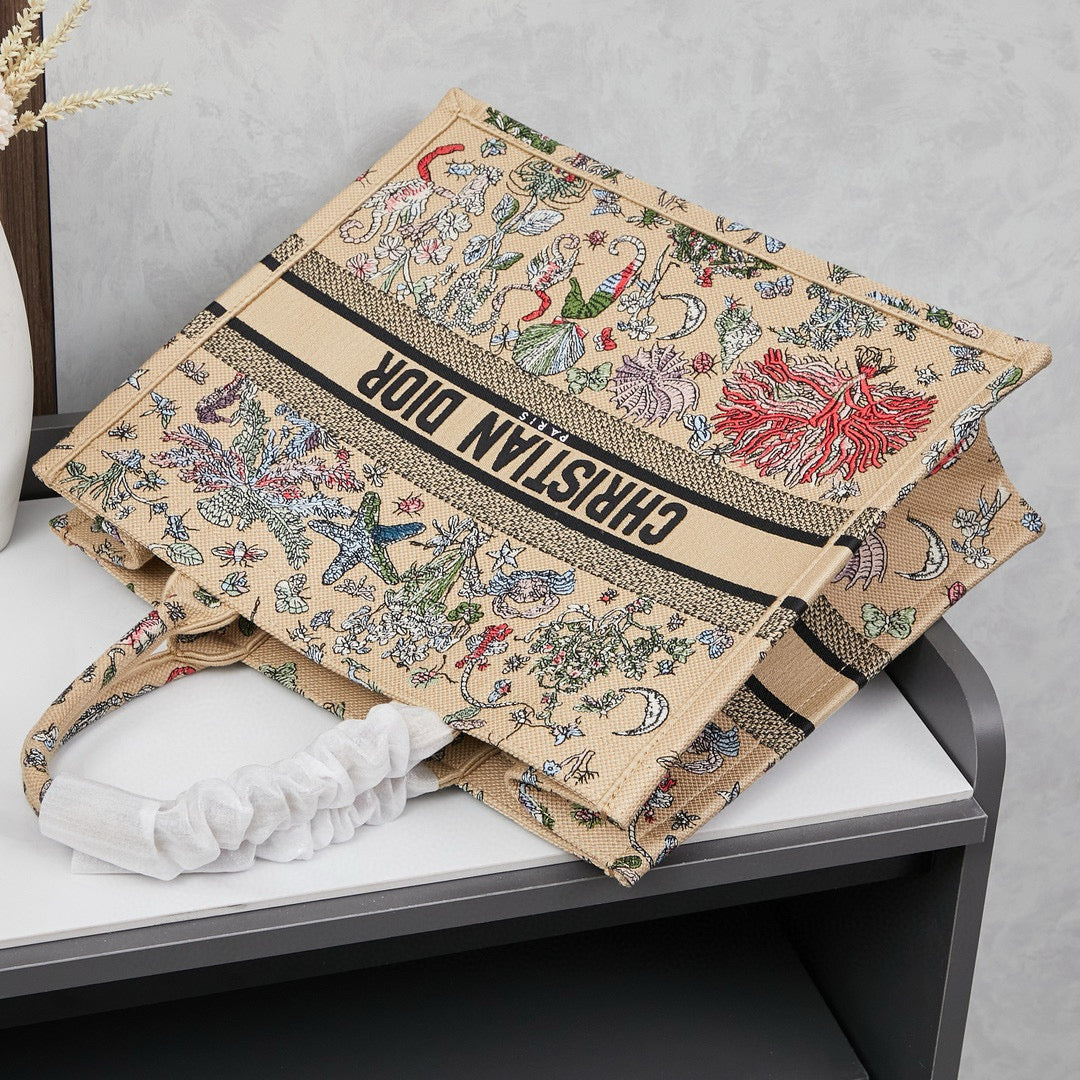 D Book Tote ( Apricot Ocean World )