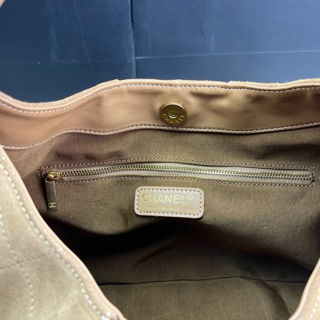 Quilted Suede shoulder bag