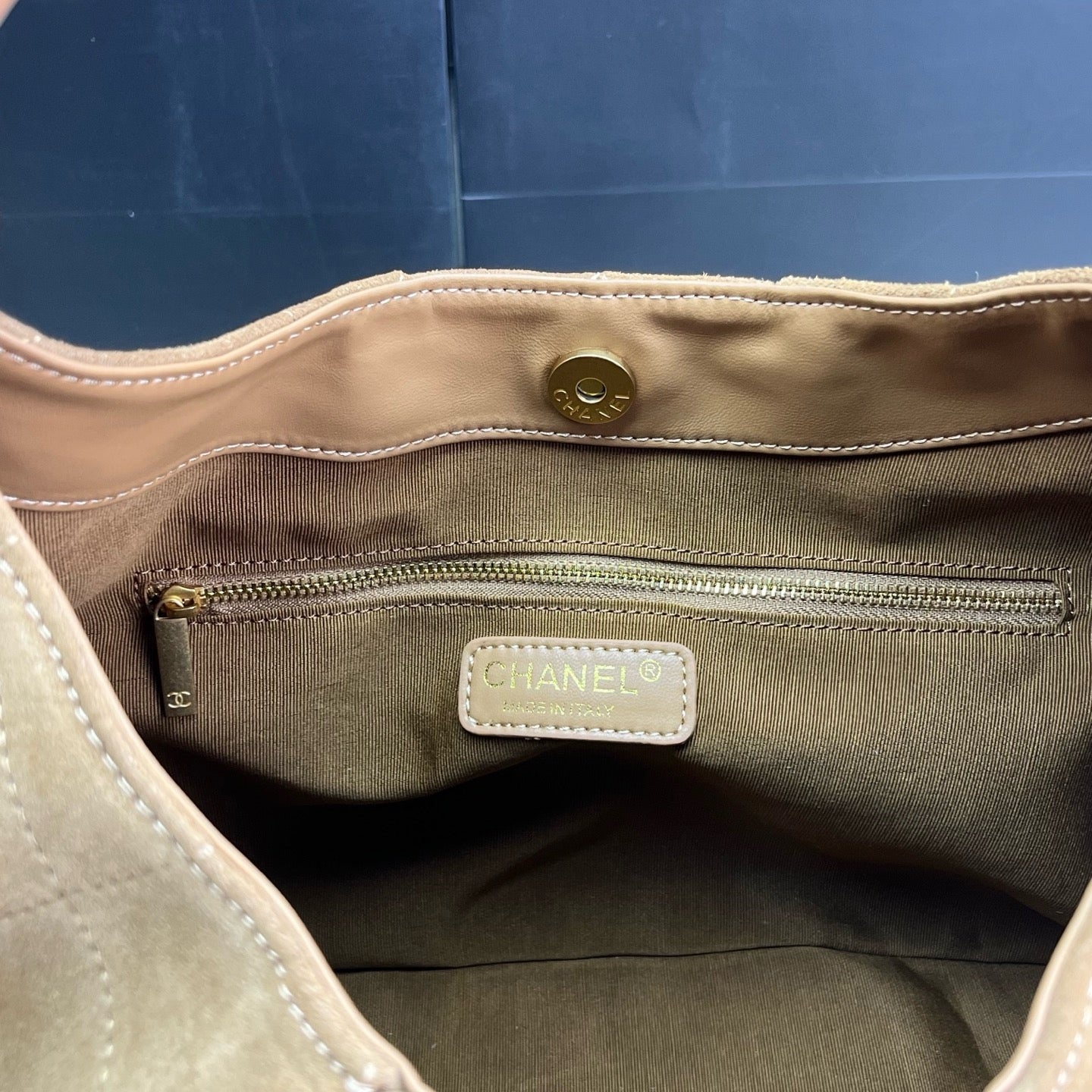 Quilted Suede shoulder bag