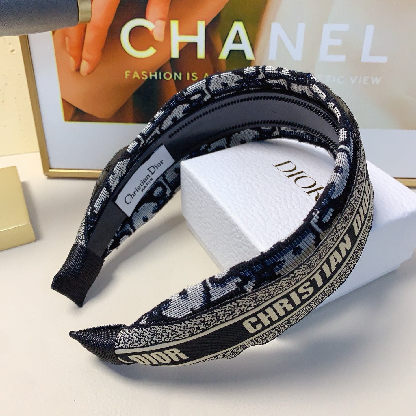 Luxury Wide Logo Headband — Elegant & Versatile