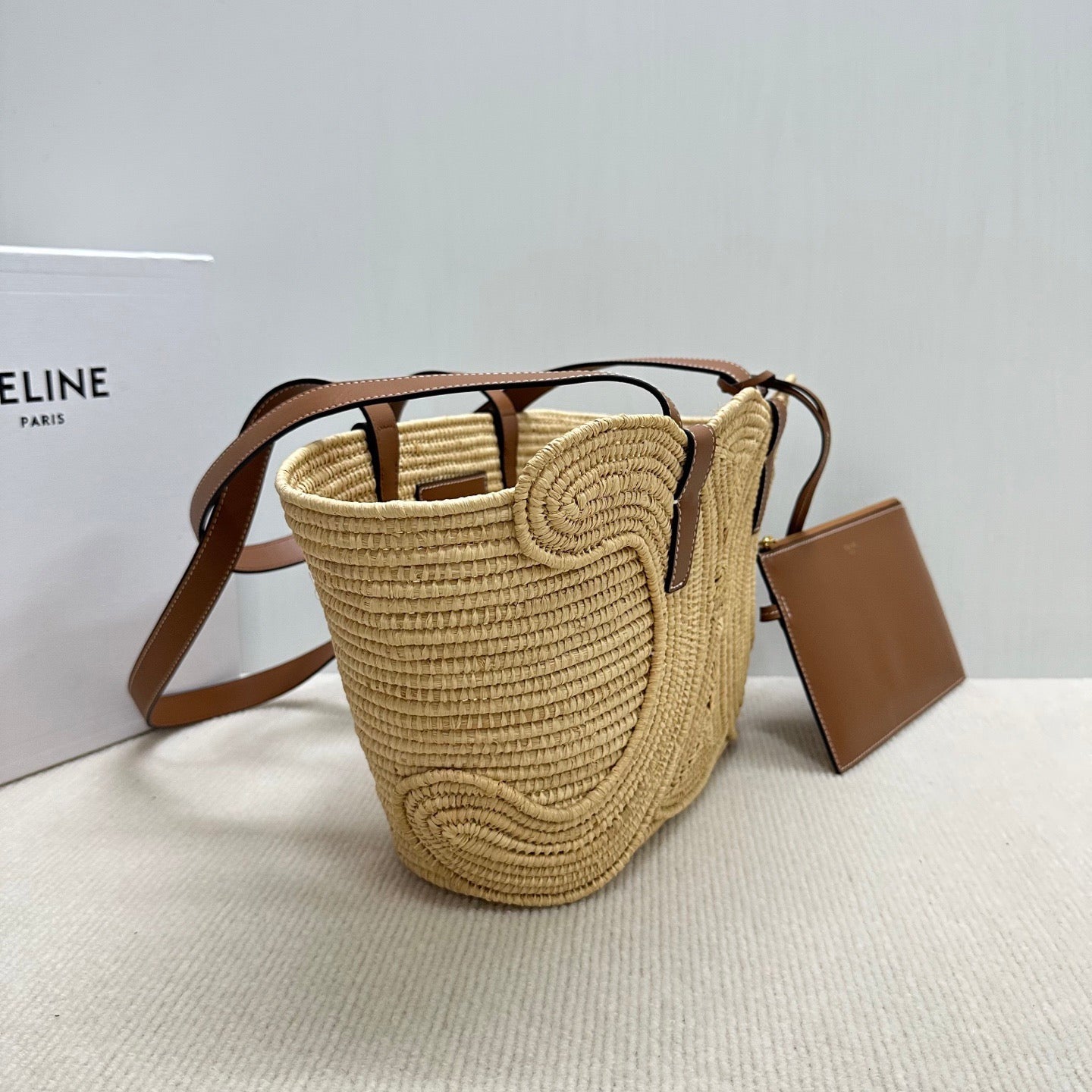 Premium++ Handwoven Basket Bag | Natural Straw & Leather Tote