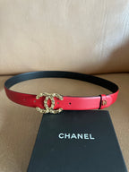 Classic Double Logo Chain Belt (Red)