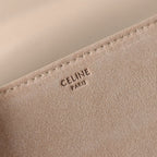 Premium Apricot Flap Shoulder Bag – Suede Finish (Large Size)