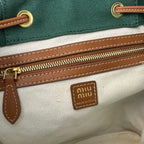 Large Canvas & Leather Backpack – Collegiate Style, 29.5cm