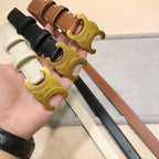 Reversible Taurillon Leather Belt : 2.5 CM
