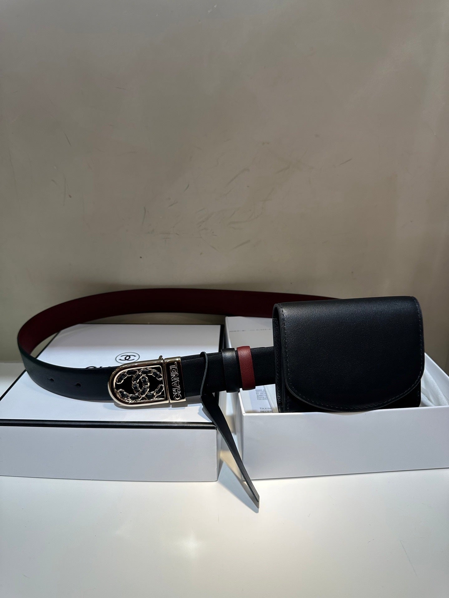 Premium Reversible Leather Belt with Detachable Waist Bag