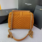 Monogram Messenger Bag | Suede with Tassel Accent