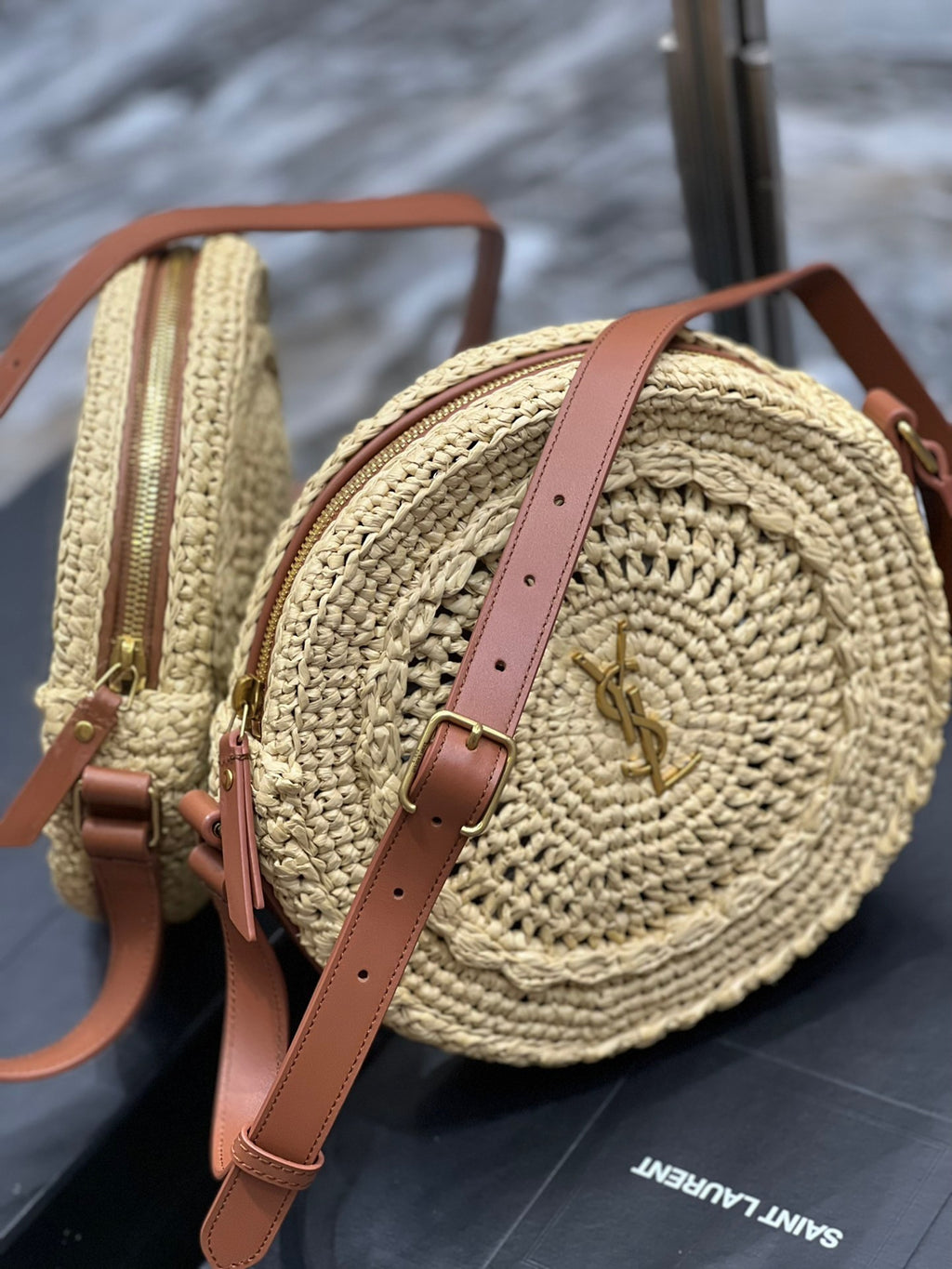 Premium Quality Round Raffia Woven Bag