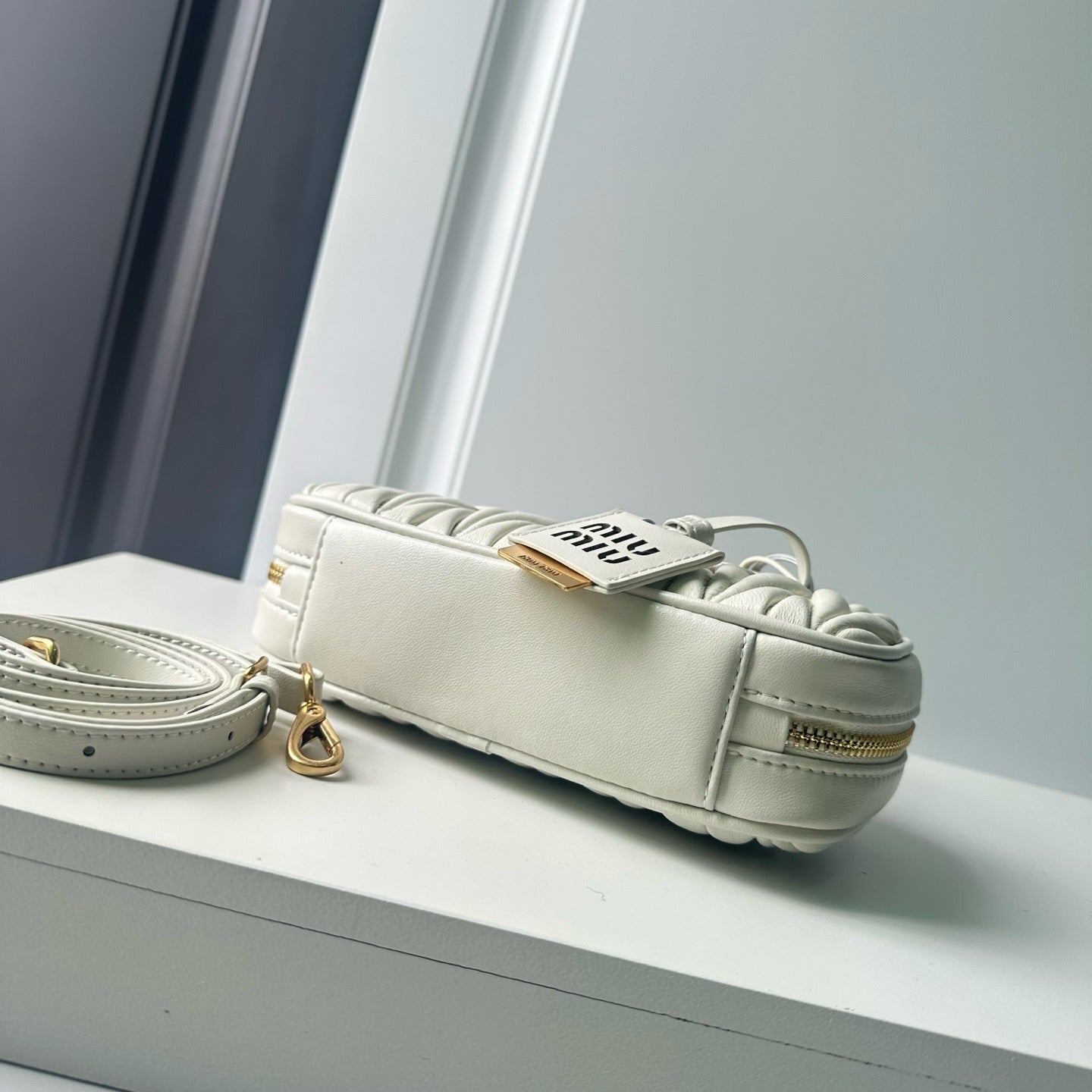 Mini Lambskin Ruched Shoulder Bag