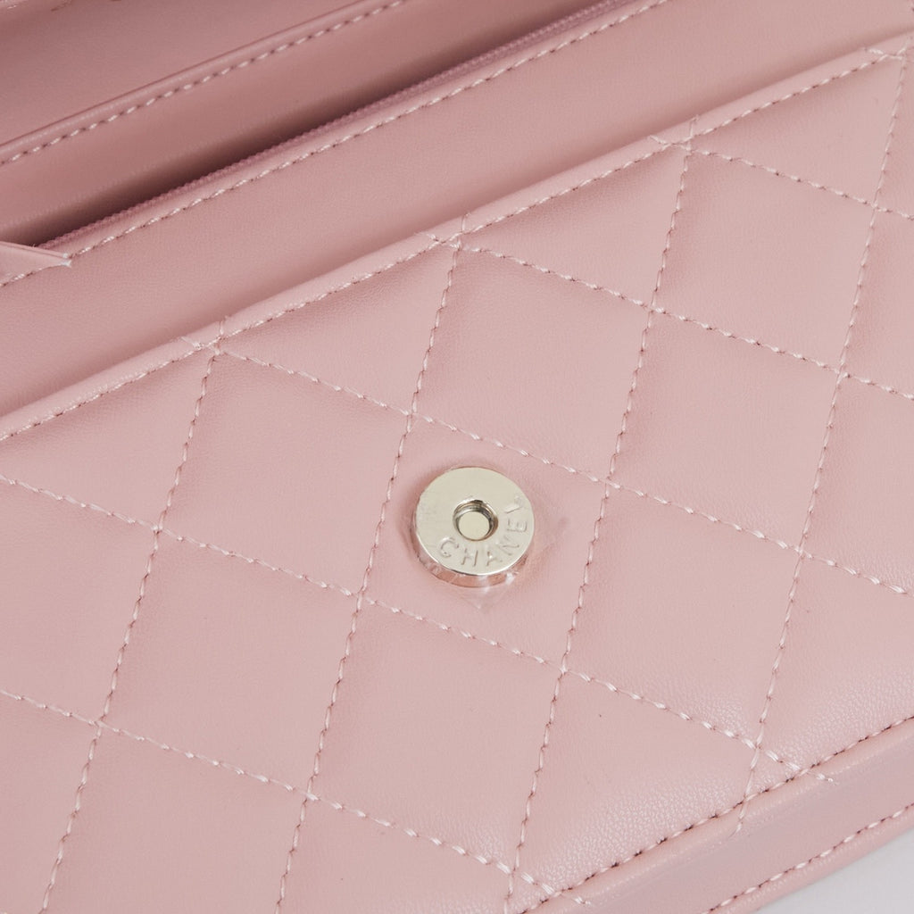 Quilted Calfskin Wallet-On-Chain Bag