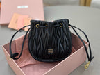 Matelassé Drawstring Cloud Pouch