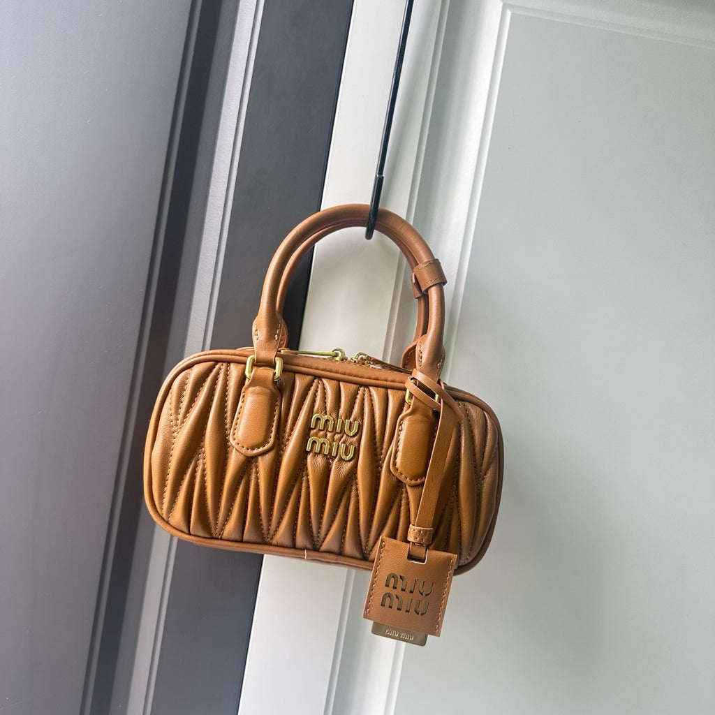 Mini Lambskin Ruched Shoulder Bag